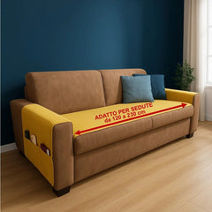 Runner Copriseduta divano Impermeabile con copribraccioli - ARMOR grigio-3