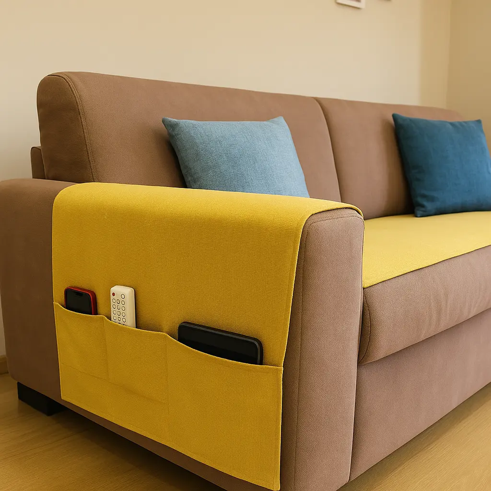 Runner Copriseduta divano Impermeabile con copribraccioli - ARMOR grigio-4