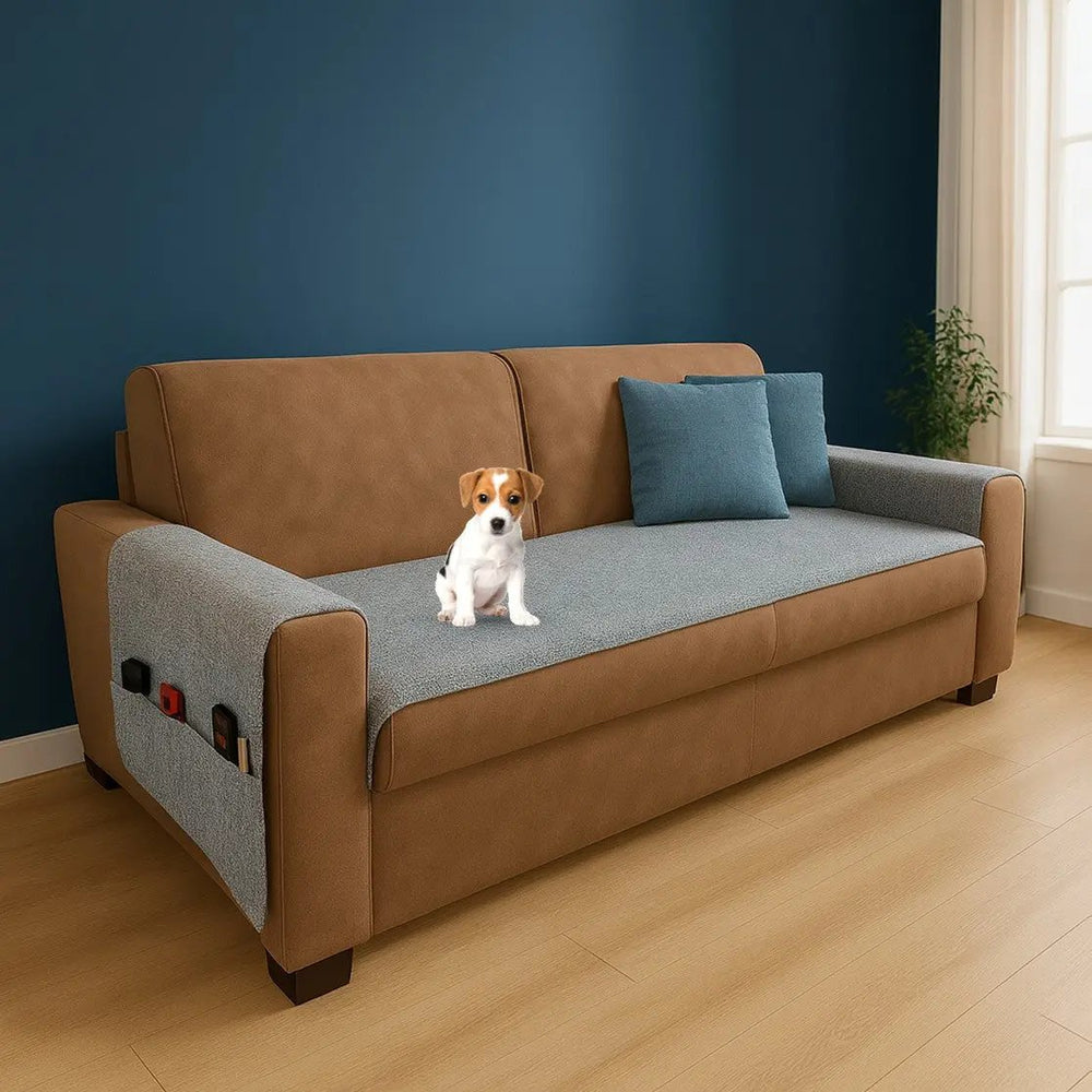 Runner Copriseduta divano Impermeabile con copribraccioli - ARMOR grigio-2