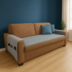 Runner Copriseduta divano Impermeabile con copribraccioli - ARMOR grigio-1