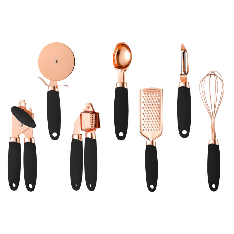 Rose Gold Køkkenredskabssæt i Rustfrit Stål – Elegant Design, Høj Kvalitet & Perfekt til Moderne Køkkener HEYHEY Worldwide Dropshipping Store
