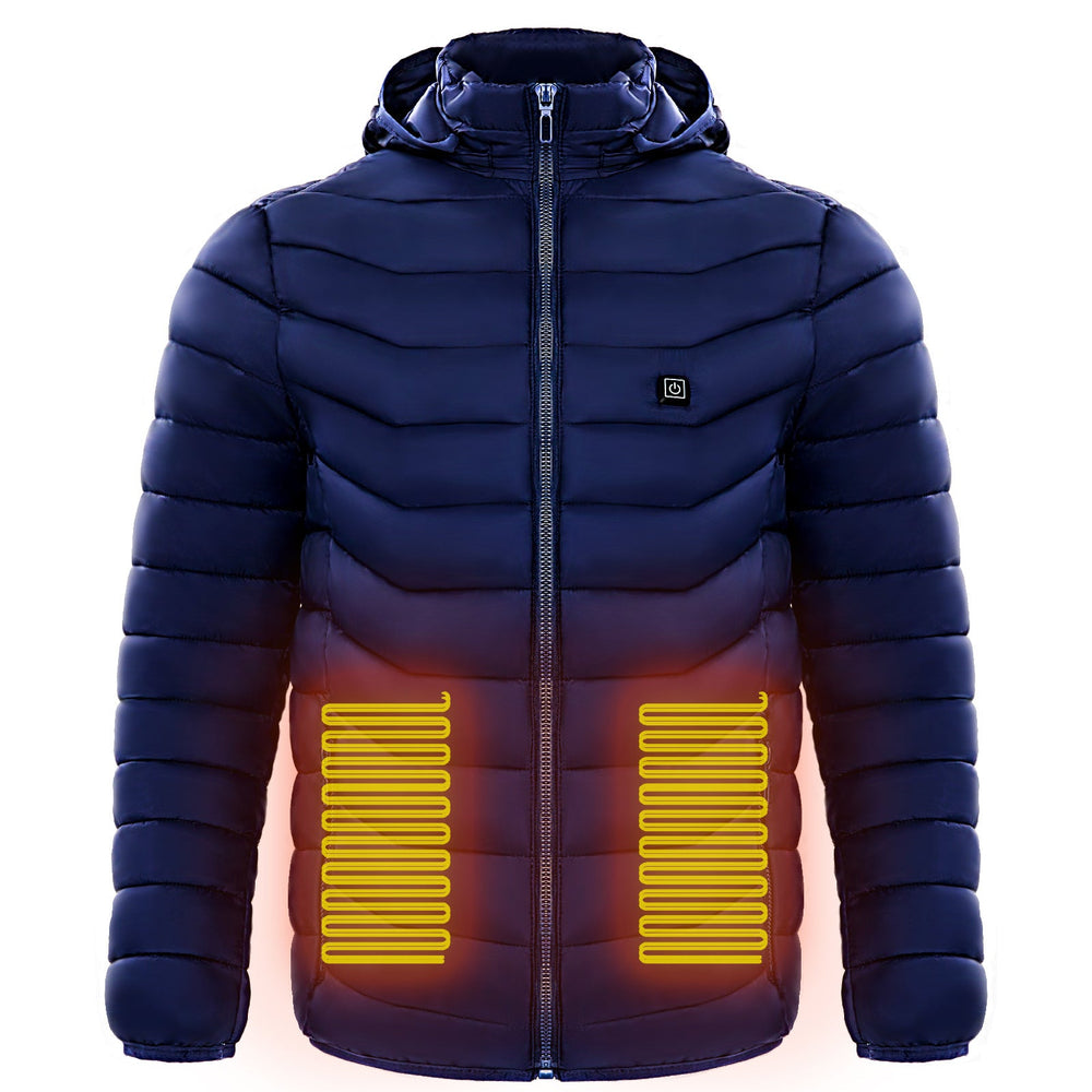 Herre Varmejakke – Elektrisk Vindtæt Jakke med 9 Varmezoner HEYHEY Worldwide Dropshipping Store