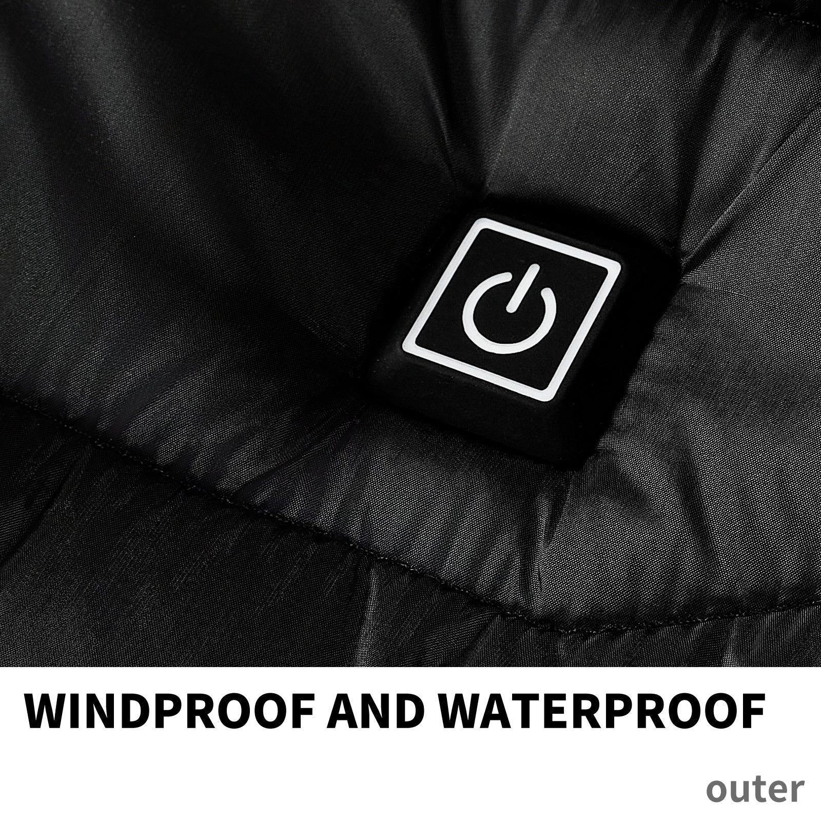 Herre Varmejakke – Elektrisk Vindtæt Jakke med 9 Varmezoner HEYHEY Worldwide Dropshipping Store