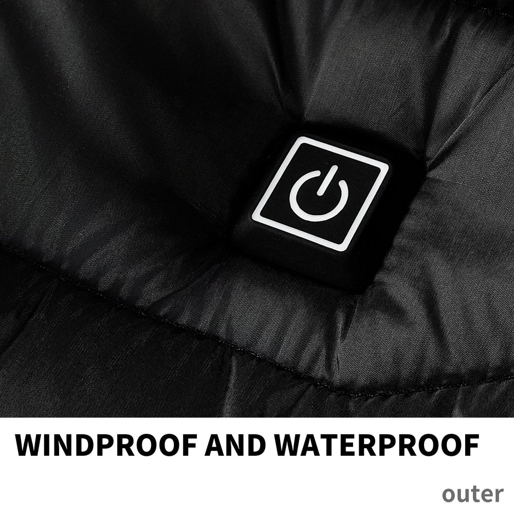 Herre Varmejakke – Elektrisk Vindtæt Jakke med 9 Varmezoner HEYHEY Worldwide Dropshipping Store