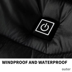 Herre Varmejakke – Elektrisk Vindtæt Jakke med 9 Varmezoner HEYHEY Worldwide Dropshipping Store